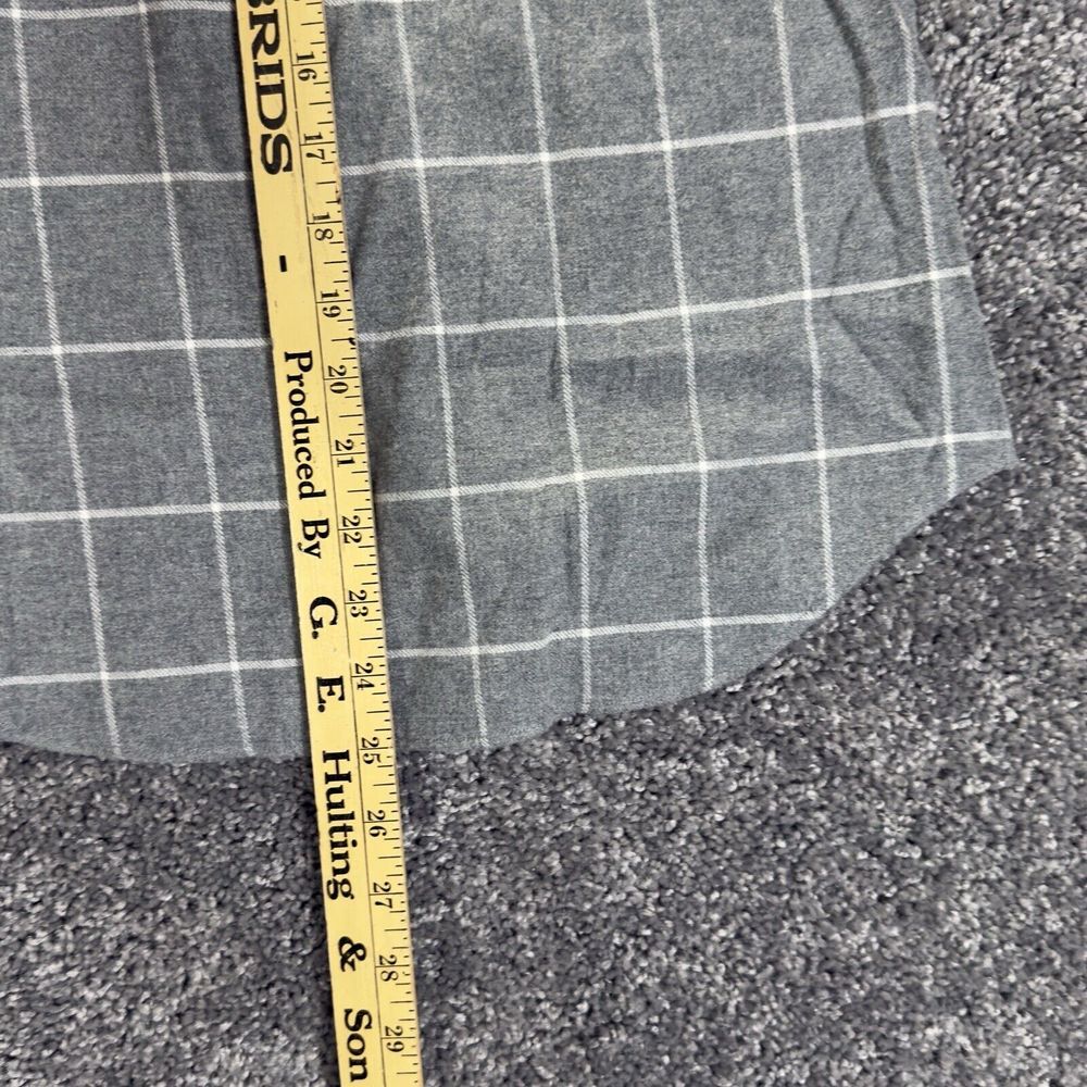 UNTUCKit Women's Size 2 Windowpane Plaid Flannel Gray White Shirt NWOT Button Up - Picture 11 of 11